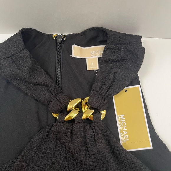 Michael Kors Sleeveless Halter in Black / Gold Accents - SM- NWT - Picture 6 of 9